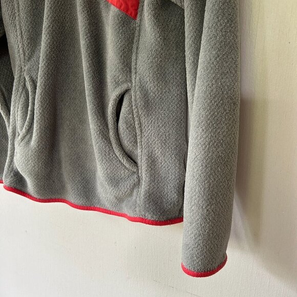 Patagonia Fleece Pullover Womens XS Gray 1/4 Button Cozy High Neck Pockets - Picture 3 of 7